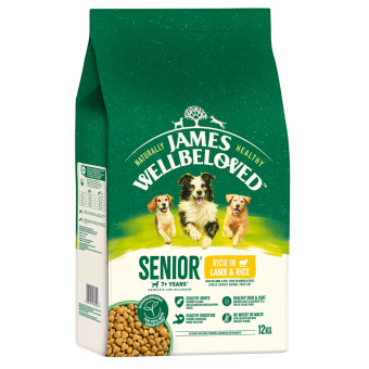 2x12kg James Wellbeloved Senior Dog Hypoallergenic bárány & rizs száraz kutyatáp - Kisállat kiegészítők webáruház - állateledelek