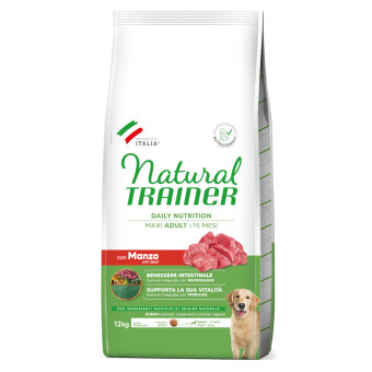 2x12kg Natural Trainer Adult Maxi marha száraz kutyatáp - Kisállat kiegészítők webáruház - állateledelek