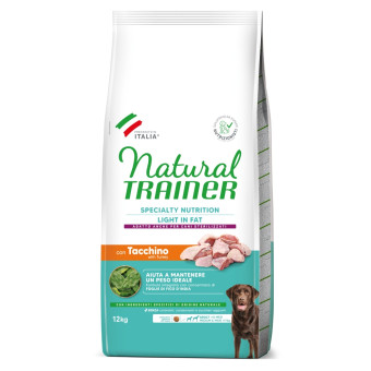 2x12kg Natural Trainer Light in Fat Adult Medium & Maxi pulyka száraz kutyatáp - Kisállat kiegészítők webáruház - állateledelek