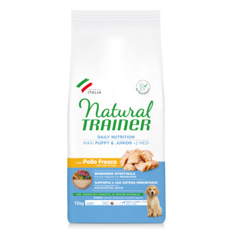 12kg Natural Trainer Maxi Puppy száraz kutyatáp - Kisállat kiegészítők webáruház - állateledelek