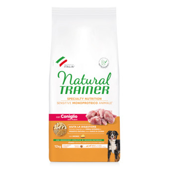 2x12kg Natural Trainer Sensitive Adult Medium & Maxi nyúl száraz kutyatáp - Kisállat kiegészítők webáruház - állateledelek