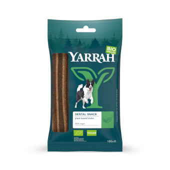 12x180g Yarrah Bio Vegan Dental Sticks kutyasnack - Kisállat kiegészítők webáruház - állateledelek