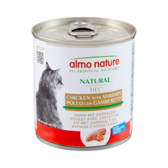 12x280g Almo Nature HFC csirke & garnéla nedves macskaeledel - Kisállat kiegészítők webáruház - állateledelek