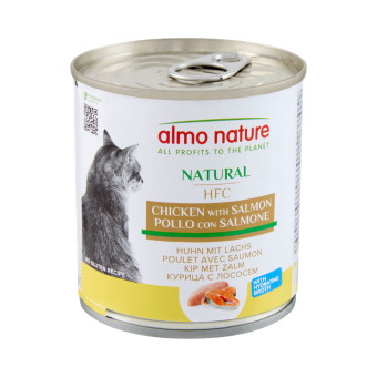 12x280g Almo Nature HFC csirke & lazac nedves macskatáp - Kisállat kiegészítők webáruház - állateledelek
