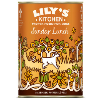 12x400g Lily's Kitchen Dinner nedves kutyatáp - Csirke burgonyával & borsóval - Kisállat kiegészítők webáruház - állateledelek