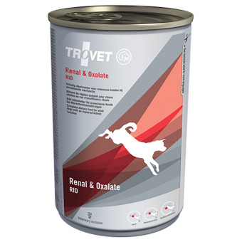 12x400g Trovet Renal & Oxalate RID chicken & salmon nedves kutyatáp - Kisállat kiegészítők webáruház - állateledelek