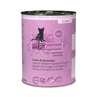 12x400g catz finefood No.11 bárány & nyúl konzerv nedves macskatáp - Kisállat kiegészítők webáruház - állateledelek