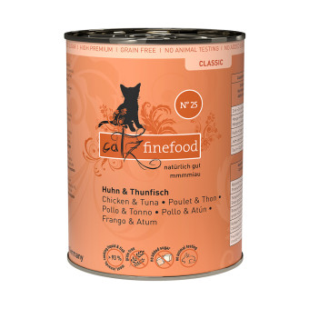 12x400g catz finefood No.25 csirke & tonhal konzerv nedves macskatáp - Kisállat kiegészítők webáruház - állateledelek