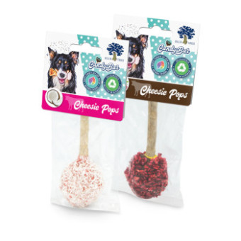 12x45g Blue Tree Cheesie Pop málna & kókusz kutyasnack - Kisállat kiegészítők webáruház - állateledelek