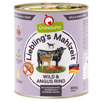 24x800g Liebling´s Mahlzeit Vad & Angus marha nedves kutyatáp - Kisállat kiegészítők webáruház - állateledelek