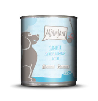 12x800g MjAMjAM Junior Csirke & tojás nedves kutyatáp - Kisállat kiegészítők webáruház - állateledelek