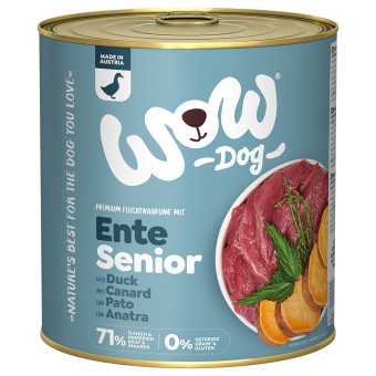 24x800g WOW Senior kacsa nedves kutyatáp - Kisállat kiegészítők webáruház - állateledelek