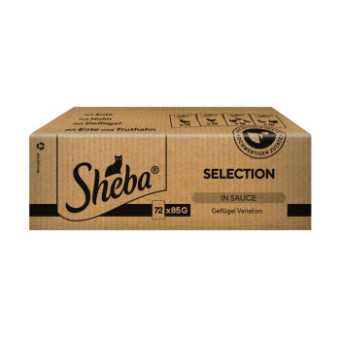 144x85g Sheba Selection szószban szárnyasválogatás nedves macskatáp - Kisállat kiegészítők webáruház - állateledelek