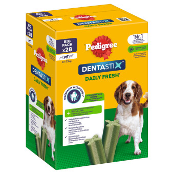 168db Pedigree Dentastix Fresh mindennapi frissesség közepes testű kutyáknak (10-25 kg) - Kisállat kiegészítők webáruház - állateledelek