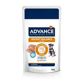16x150g Advance Veterinary Diets Dog Weight Balance Mini nedves kutyatáp - Kisállat kiegészítők webáruház - állateledelek