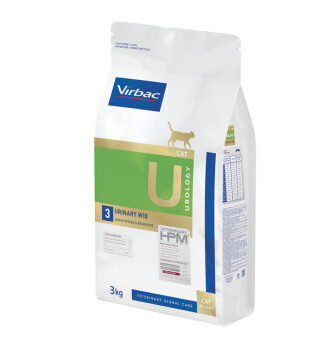 3 kg Macska Urológia Vízfelvétel és viselkedés U3 Virbac Veterinary HPM Macskatáp száraz - Kisállat kiegészítők webáruház - állateledelek