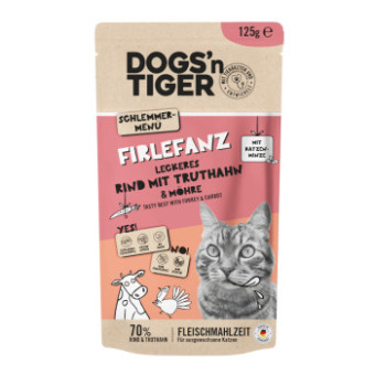 24x125g Dogs'n Tiger Cat Marha & pulyka nedves macskaeledel - Kisállat kiegészítők webáruház - állateledelek