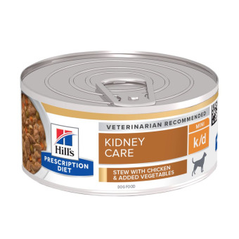 48x156g Hill's Prescription Diet k/d Kidney Care Ragu csirke nedves kutyatáp - Kisállat kiegészítők webáruház - állateledelek