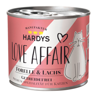24x185g Hardys LOVE AFFAIR Lazac & pisztráng nedves macskatáp - Kisállat kiegészítők webáruház - állateledelek