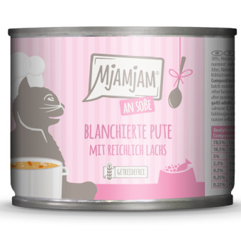 24x185g MjAMjAM szószban gazdaságos csomag nedves macskatáp - Blansírozott pulyka lazaccal gazdagon - Kisállat kiegészítők webáruház - állateledelek