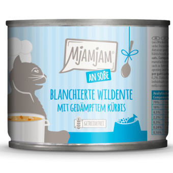 24x185g MjAMjAM szószban gazdaságos csomag nedves macskatáp - Blansírozott vadkacsa párolt sütőtökkel - Kisállat kiegészítők webáruház - állateledelek