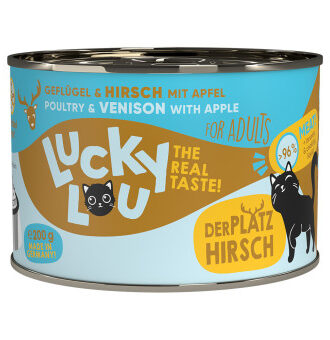 24x200g Lucky Lou Adult Szárnyas & vad nedves macskatáp - Kisállat kiegészítők webáruház - állateledelek