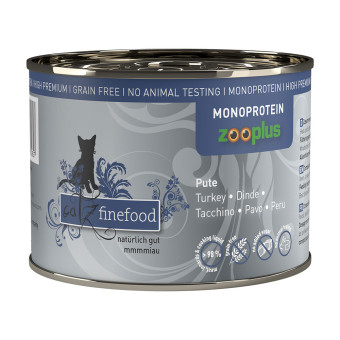 24x200g catz finefood Monoprotein zooplus pulyka nedves macskatáp - Kisállat kiegészítők webáruház - állateledelek