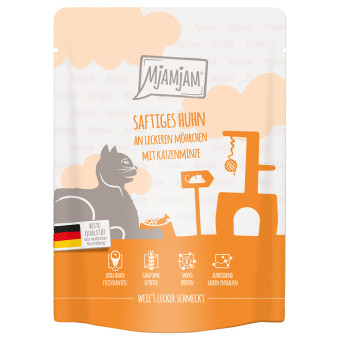 24x300g MjAMjAM Quetschie Csirke & sárgarépa nedves macskatáp - Kisállat kiegészítők webáruház - állateledelek