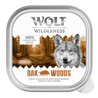 24x300g Wolf of Wilderness Adult nedves kutyatáp - Oak Woods - vaddisznó - Kisállat kiegészítők webáruház - állateledelek