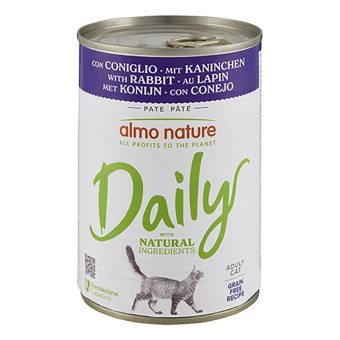 24x400g Almo Nature Daily Menu Nyúl nedves macskaeledel - Kisállat kiegészítők webáruház - állateledelek