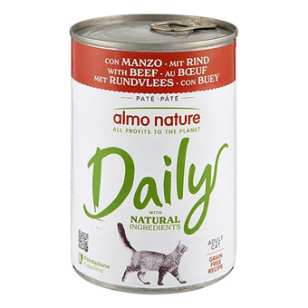24x400g Almo Nature Daily Menu marha nedves macskatáp - Kisállat kiegészítők webáruház - állateledelek
