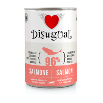 24x400g Disugual Adult lazac nedves kutyatáp - Kisállat kiegészítők webáruház - állateledelek