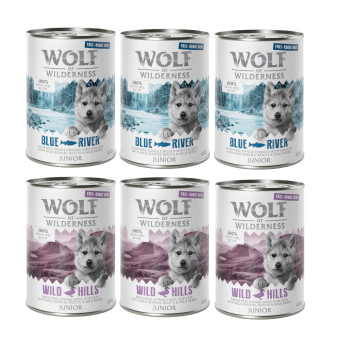 24x400g Little Wolf of Wilderness kutyatáp - Vegyes csomag - Kisállat kiegészítők webáruház - állateledelek