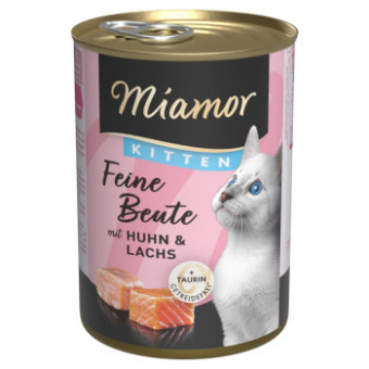 24x400g Miamor Feine Beute Kitten Csirke & lazac nedves macskatáp - Kisállat kiegészítők webáruház - állateledelek