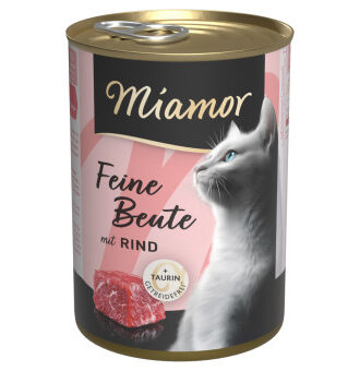24x400g Miamor Feine Beute nedves macskatáp-marha - Kisállat kiegészítők webáruház - állateledelek