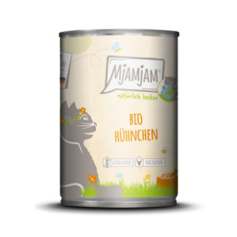 24x400g MjAMjAM Bio Naturally Delicious Bio csirke nedves macskatáp - Kisállat kiegészítők webáruház - állateledelek