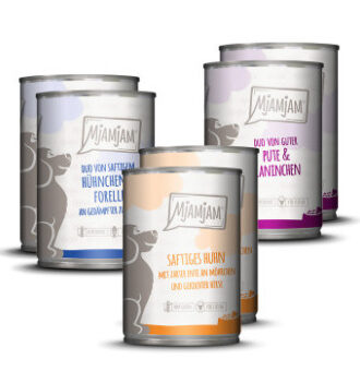 12x400g MjAMjAM Adult Dog nedves kutyatáp Vegyes csomag I (3 változattal) - Kisállat kiegészítők webáruház - állateledelek