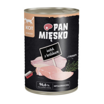 36x400g Pan Mięsko Cat Pulyka & nyúl nedves macskatáp - Kisállat kiegészítők webáruház - állateledelek