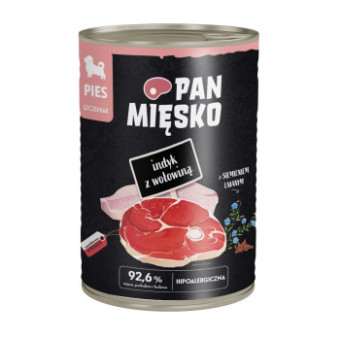 24x400g Pan Mięsko Puppy pulyka & marha nedves kutyatáp - Kisállat kiegészítők webáruház - állateledelek