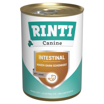 24x400g RINTI Canine Intestinal bárány nedves kutyatáp - Kisállat kiegészítők webáruház - állateledelek