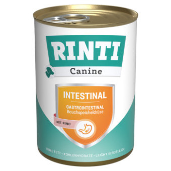 24x400g RINTI Canine Intestinal marha nedves kutyatáp - Kisállat kiegészítők webáruház - állateledelek