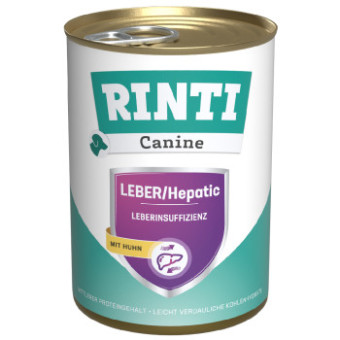 24x400g RINTI Canine Liver/Hepatic csirke nedves kutyatáp - Kisállat kiegészítők webáruház - állateledelek