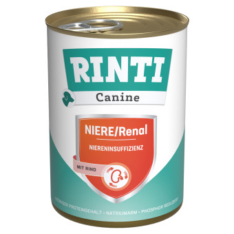 24x400g RINTI Canine Niere/Renal marha nedves kutyatáp - Kisállat kiegészítők webáruház - állateledelek