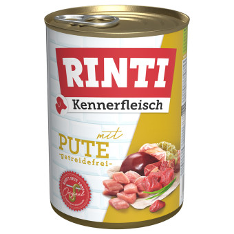 24x400g RINTI ínyenceknek Pulyka nedves kutyaeledel - Kisállat kiegészítők webáruház - állateledelek