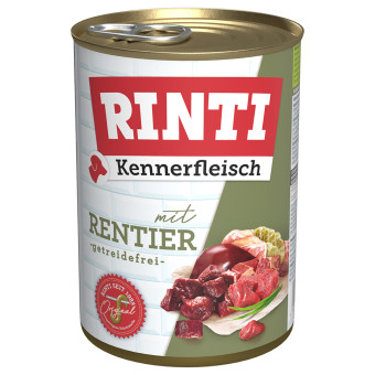 24x400g RINTI ínyenceknek nedves kutyatáp - Rénszarvas - Kisállat kiegészítők webáruház - állateledelek