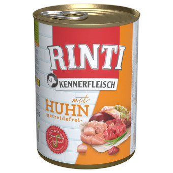 24x400g RINTI ínyenceknek nedves kutyatáp mix: csirke