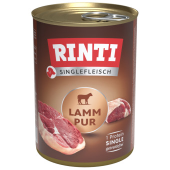 24x400g Rinti Singlefleisch nedves kutyatáp- Bárány pur - Kisállat kiegészítők webáruház - állateledelek
