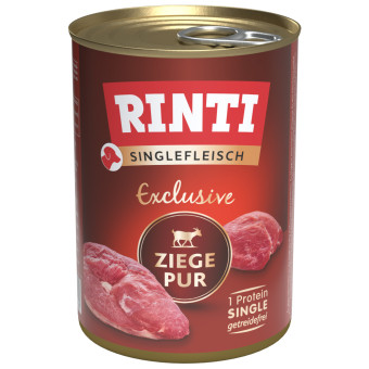 24x400g Rinti Singlefleisch nedves kutyatáp- Exclusive kecske pur - Kisállat kiegészítők webáruház - állateledelek