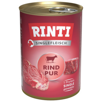 24x400g Rinti Singlefleisch nedves kutyatáp- Marha pur - Kisállat kiegészítők webáruház - állateledelek