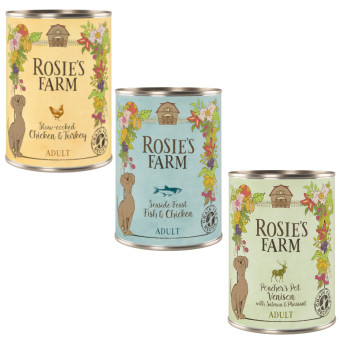 24x400g Rosie's Farm Adult nedves kutyatáp- Mix I. 3 fajtával: csirke